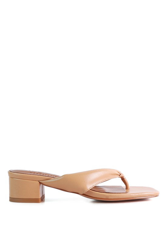 MEMESTAR Low Heel Thong Sandals