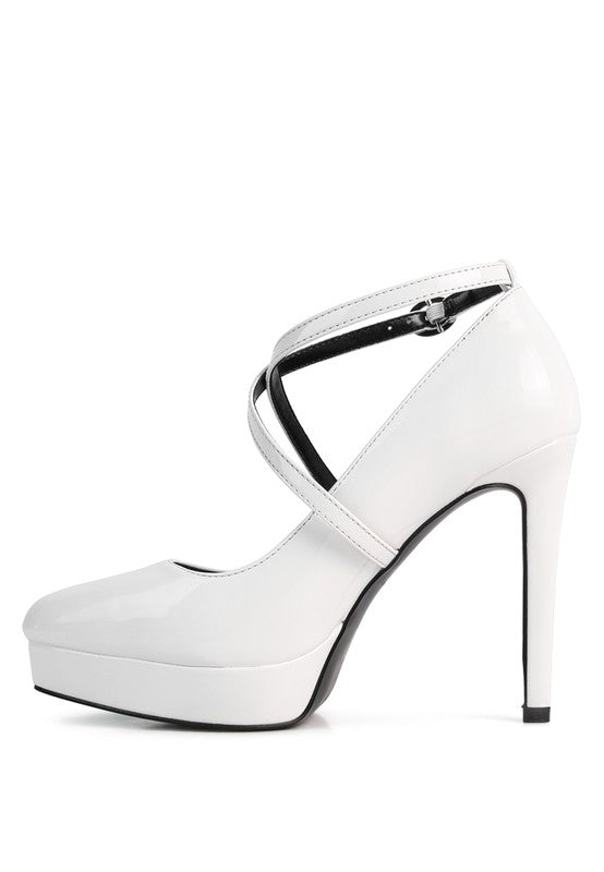 PIXIE DUST CROSS STRAPPED STILETTO SANDAL