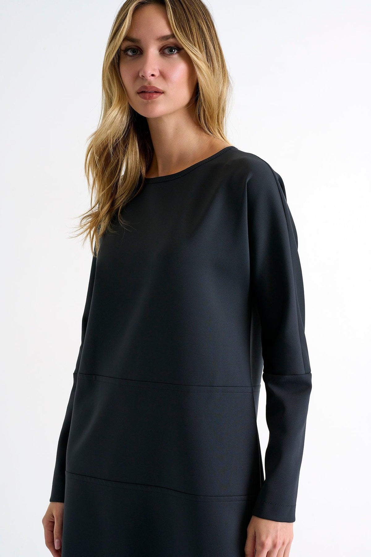 Anthracite Blue Mini Dress -  Dresses - Empress De Luxe