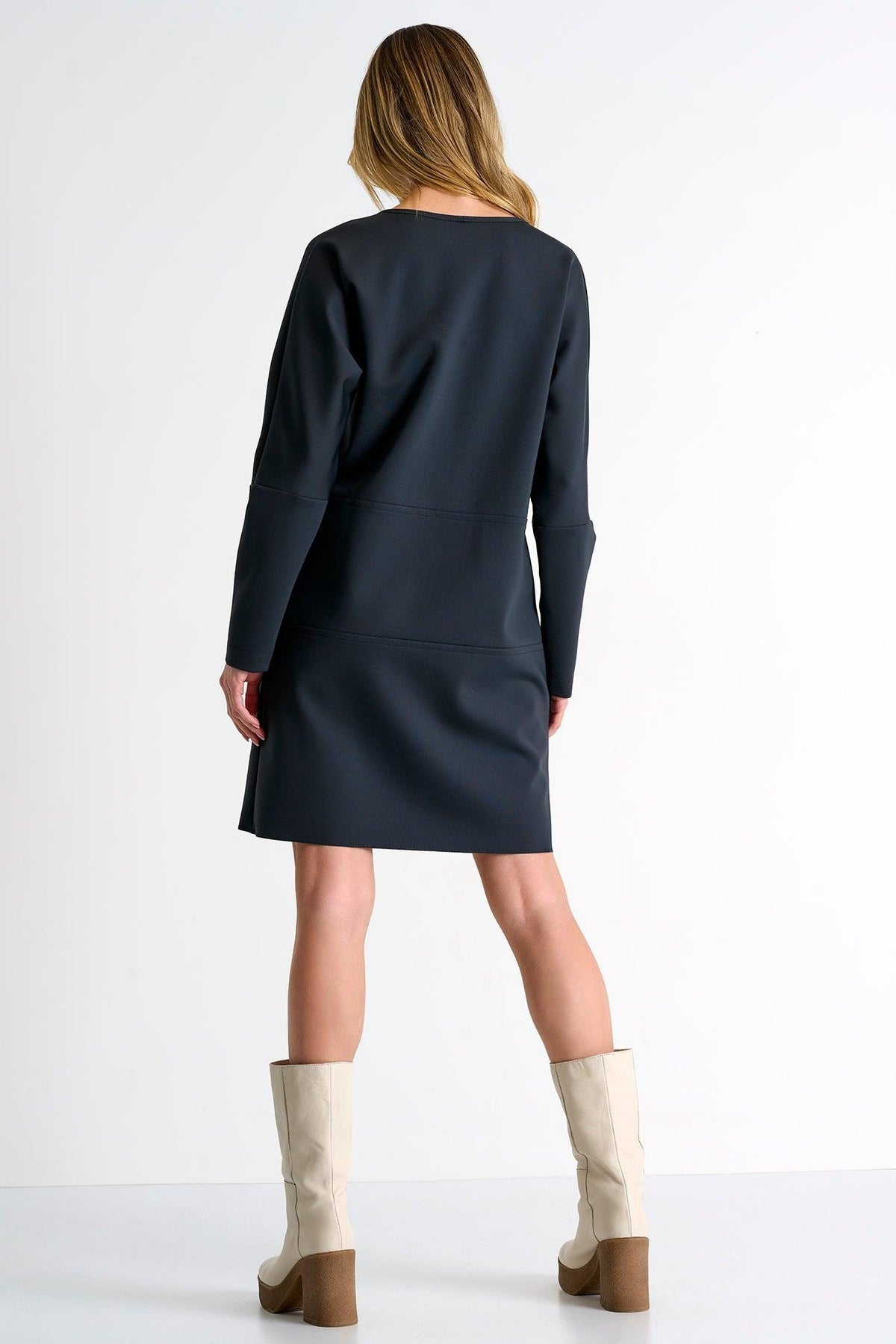 Anthracite Blue Mini Dress -  Dresses - Empress De Luxe