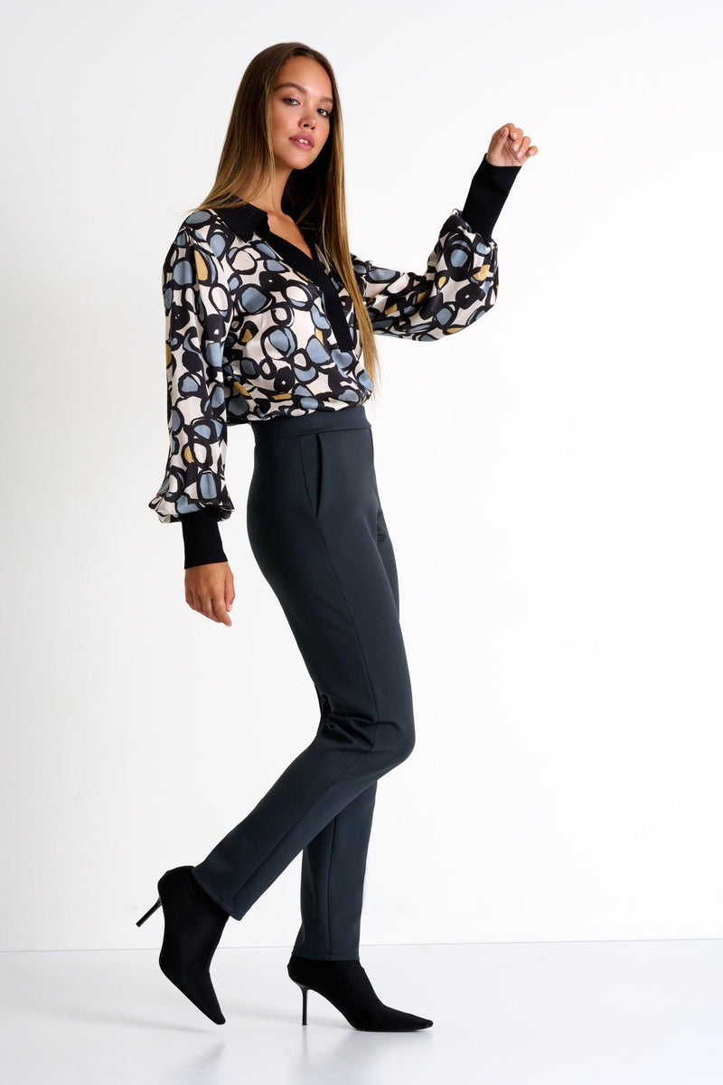 Athracite Blue Sleek Pants -  Pants - Empress De Luxe