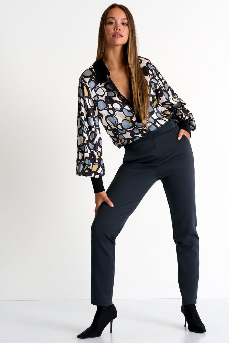 Athracite Blue Sleek Pants -  Pants - Empress De Luxe