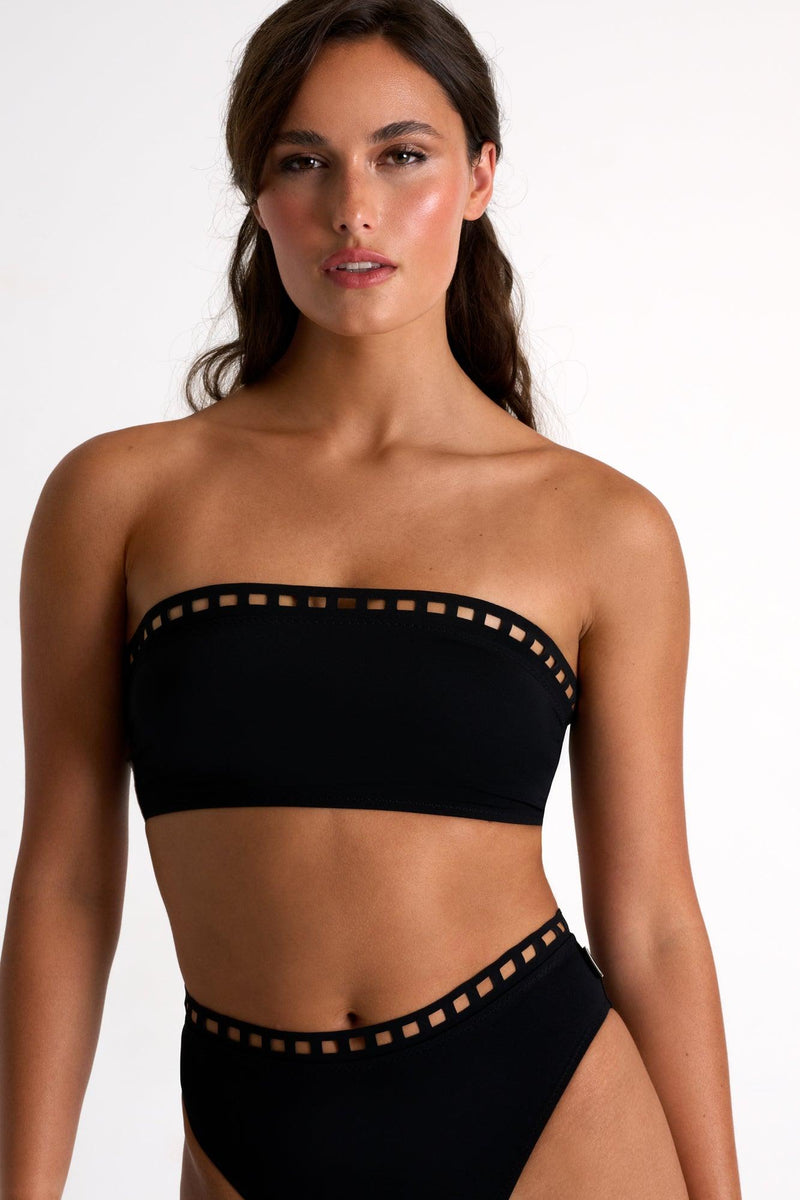 Bandeau Bikini Top With Mosaic Cutouts -  Swimwear - Empress De Luxe