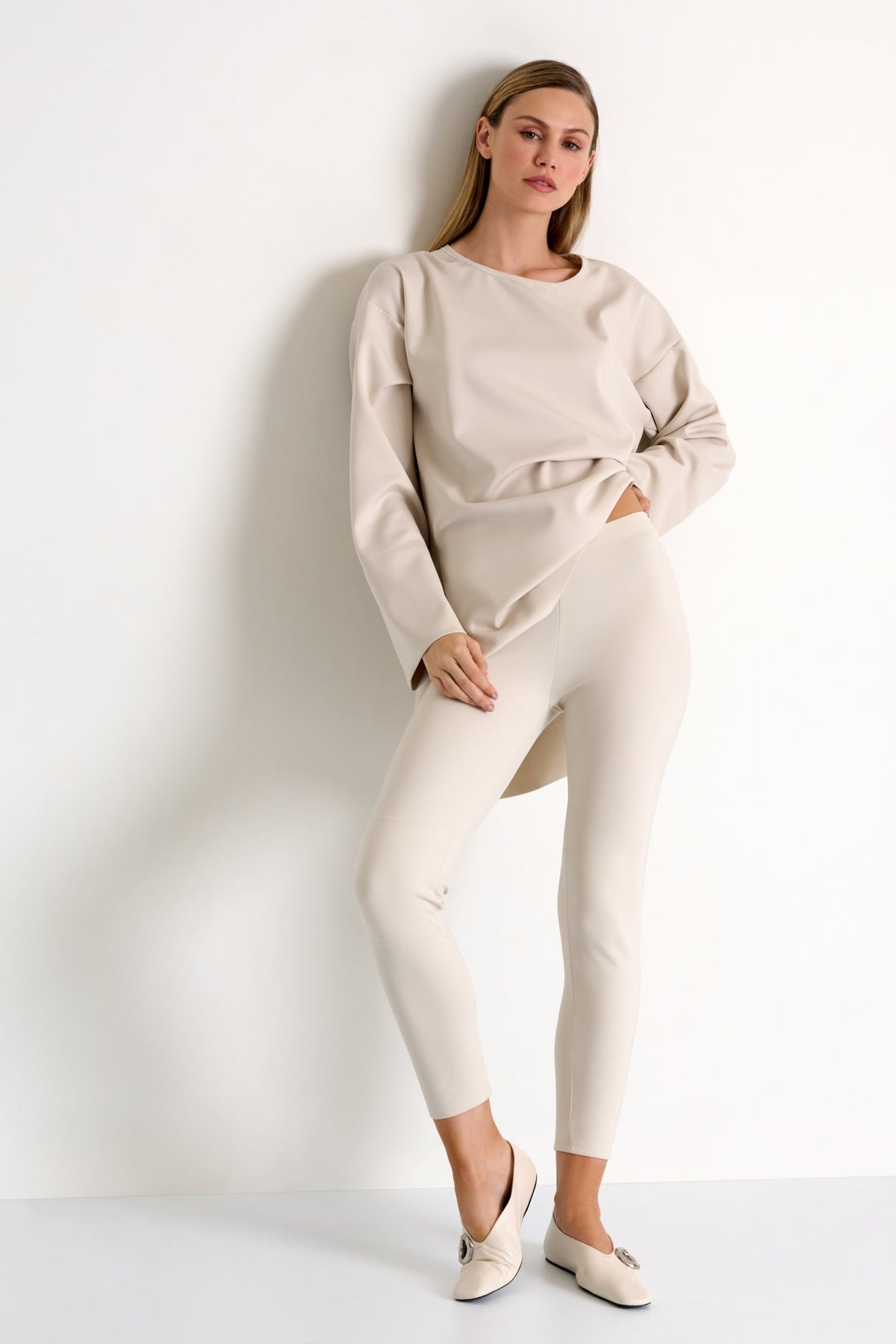 Beige Tailored Pants
