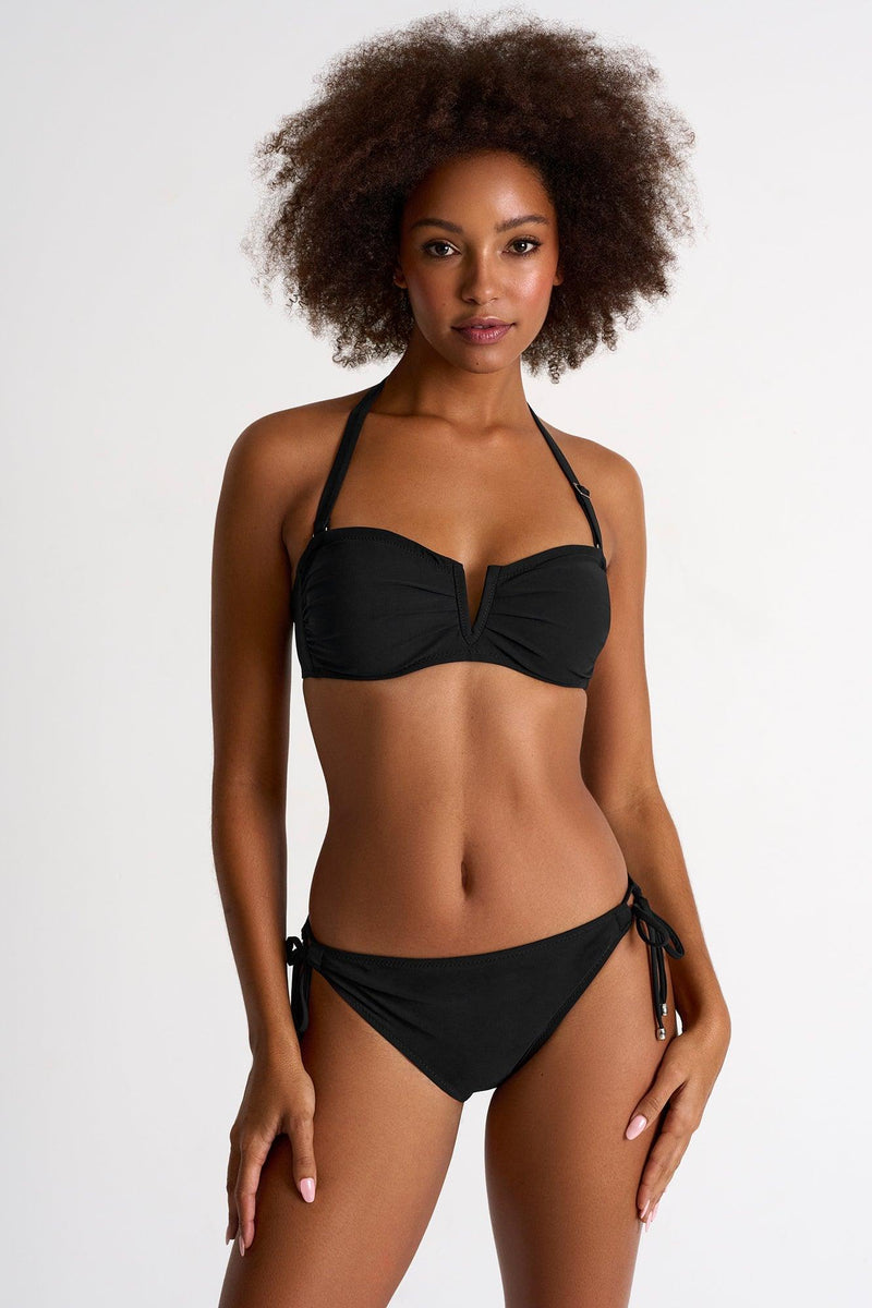 Black Classic Bandeau Bikini Top -  Swimwear - Empress De Luxe