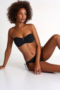 Black Classic Bandeau Bikini Top -  Swimwear - Empress De Luxe