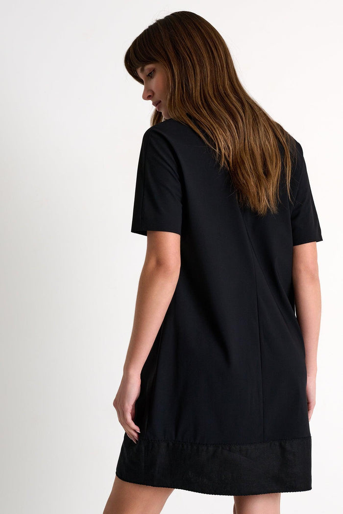 Lycra V-Neck Dress - 52535-67-800 02 / 800 Black / 75% POLYAMIDE, 25% ELASTANE