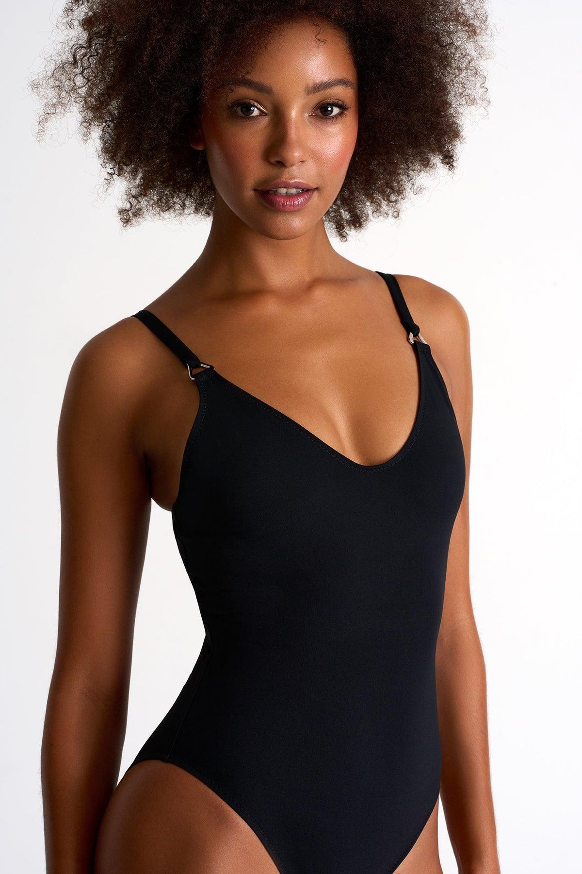 Black Timeless Thin Strap One-Piece -  Swimwear - Empress De Luxe