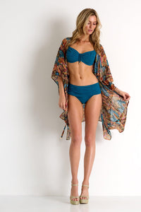Blue Classic High Waist Bikini Bottom -  Swimwear - Empress De Luxe