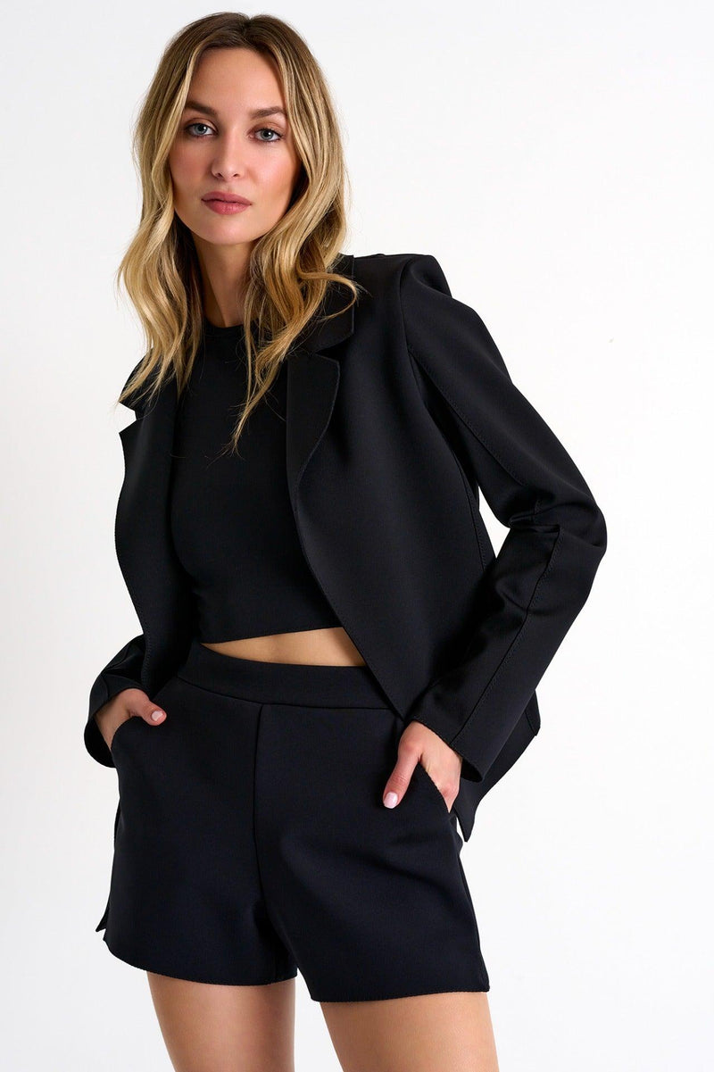 Caviar Black Classic Fitted Blazer -  Blazer - Empress De Luxe