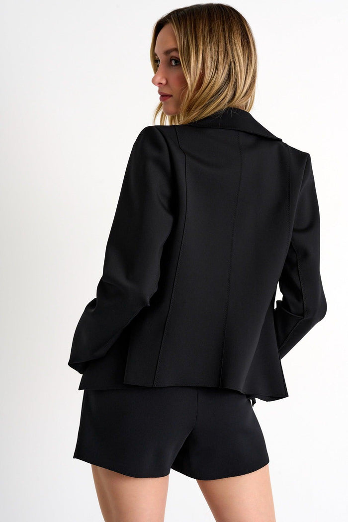 Caviar Black Classic Fitted Blazer -  Blazer - Empress De Luxe