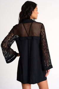 Caviar Black Elegant Blouse -  Swimwear - Empress De Luxe