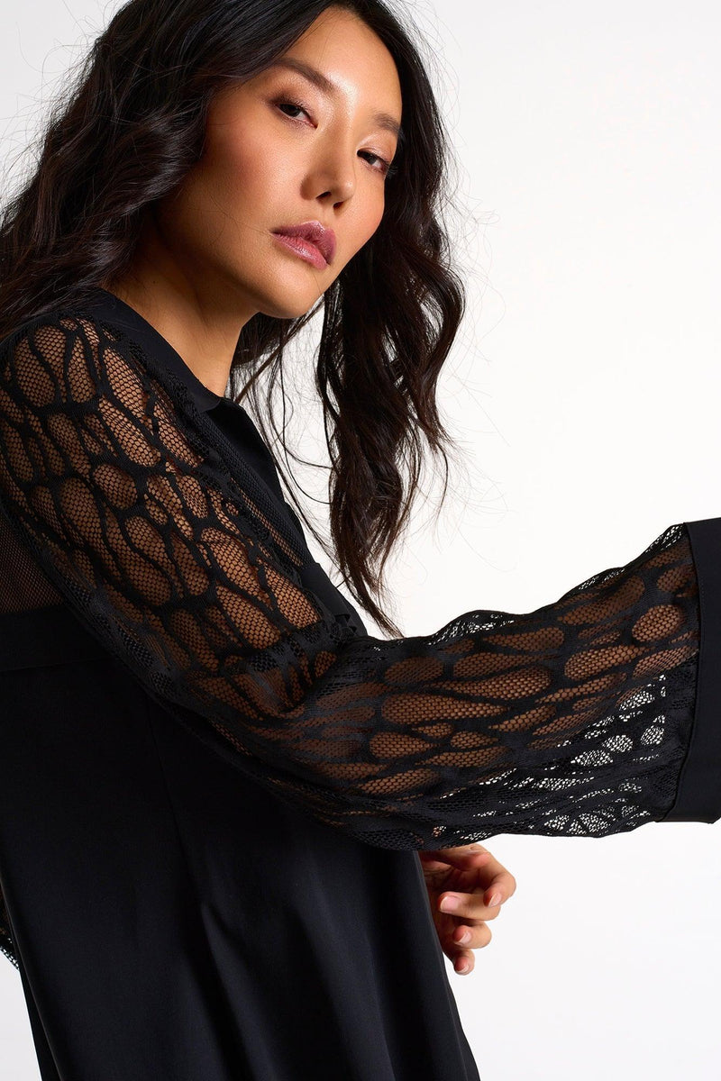 Caviar Black Elegant Blouse -  Swimwear - Empress De Luxe