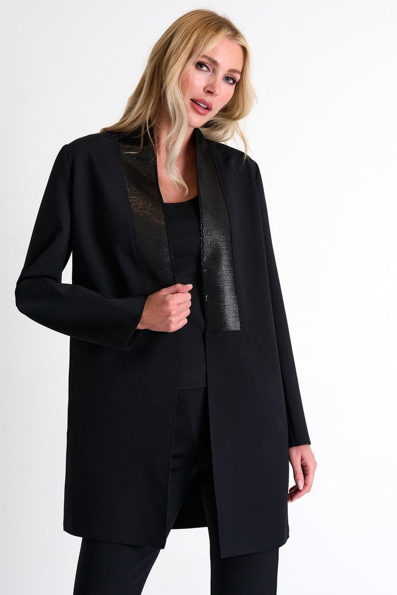 Caviar Black Sparkling Kimono Blazer -  Blazer - Empress De Luxe