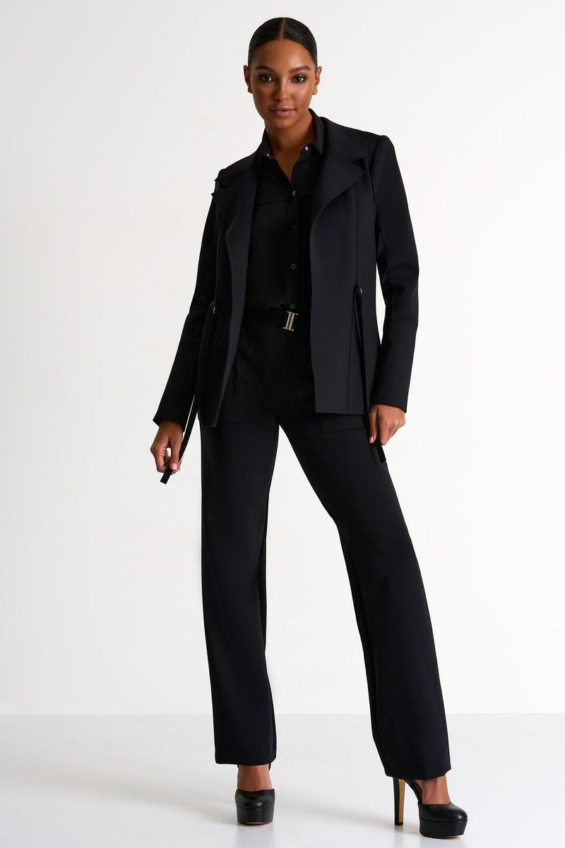 Caviar Black Structured Blazer -  Jacket - Empress De Luxe