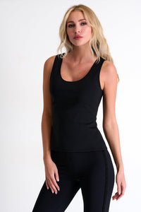 Caviar Black Wide Strap Jersey Top -  Tops - Empress De Luxe