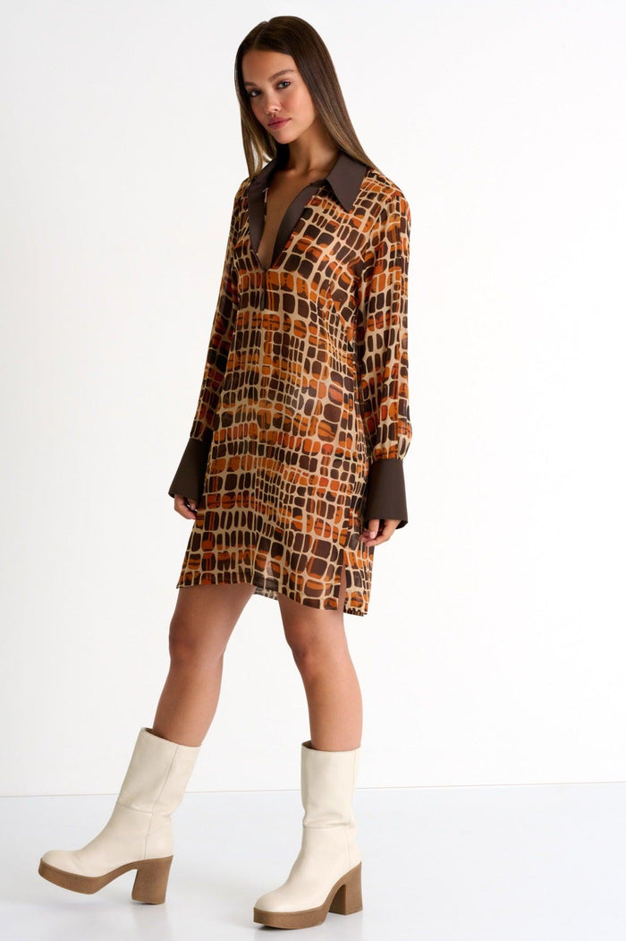 Charlene Flared Sleeve Dress -  Dresses - Empress De Luxe