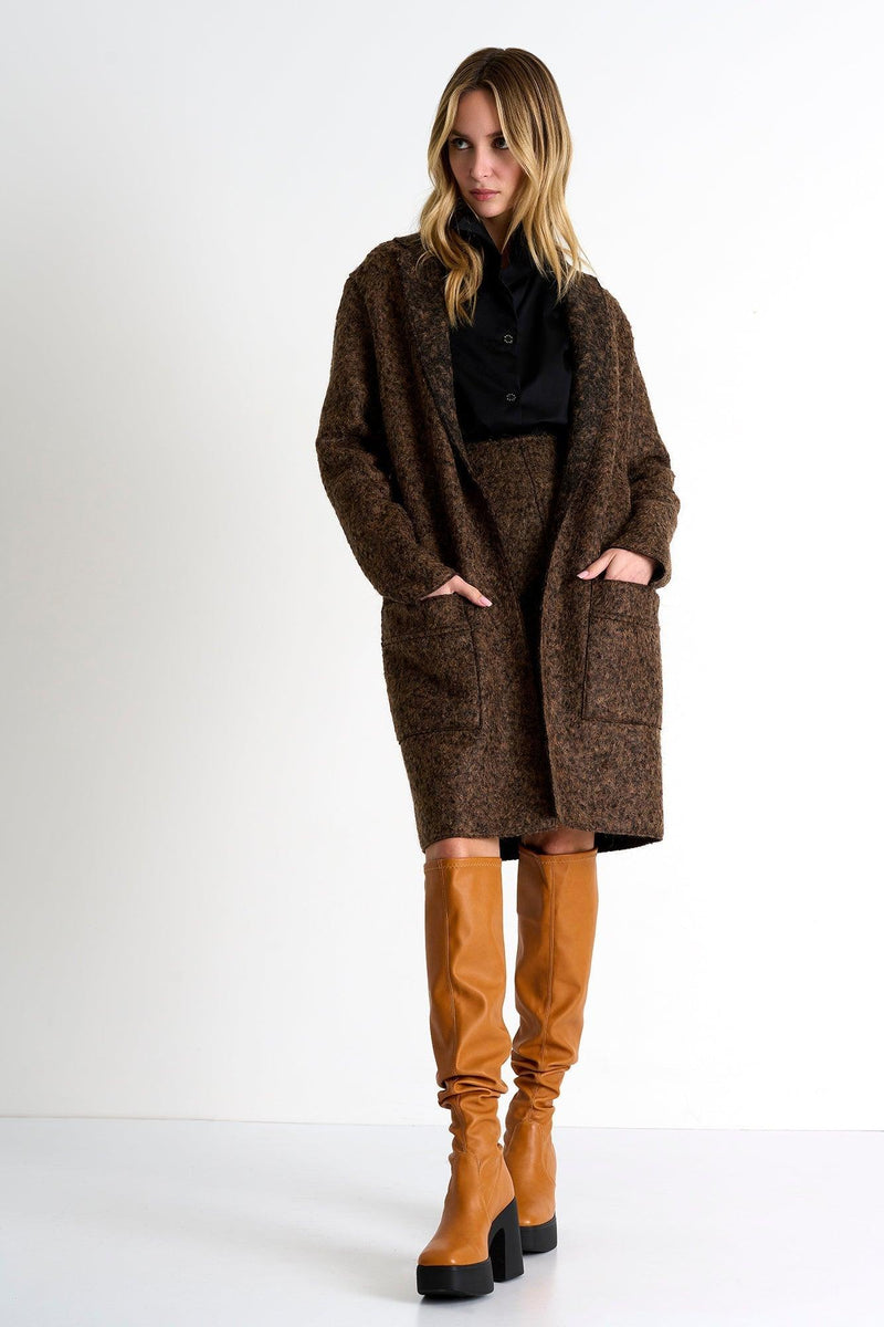 Chocolate Brown Wool Vest -  Vest - Empress De Luxe