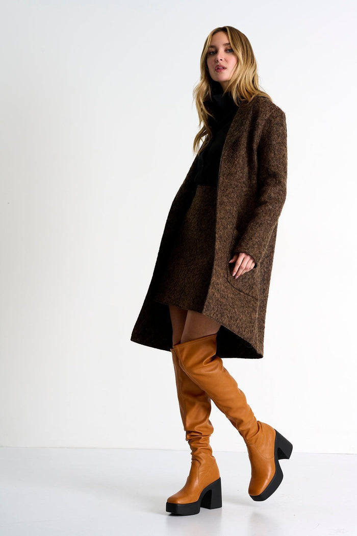 Chocolate Brown Wool Vest -  Vest - Empress De Luxe