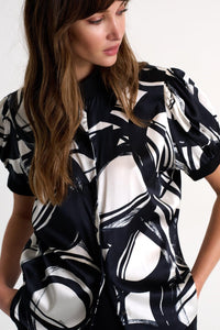 Luna Silk Blouse With Balloon Sleeves -  Tops - Empress De Luxe