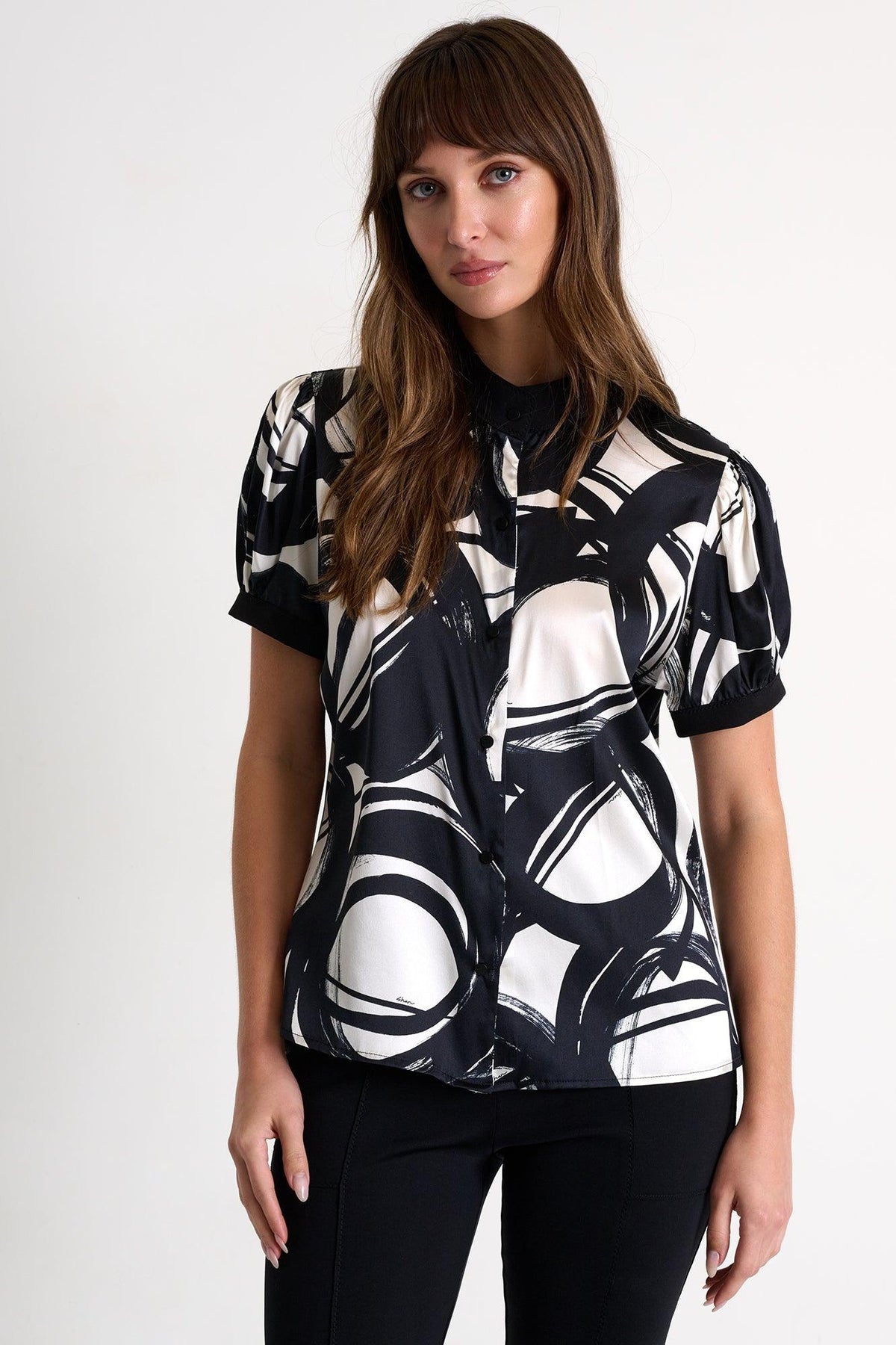 Luna Silk Blouse With Balloon Sleeves -  Tops - Empress De Luxe