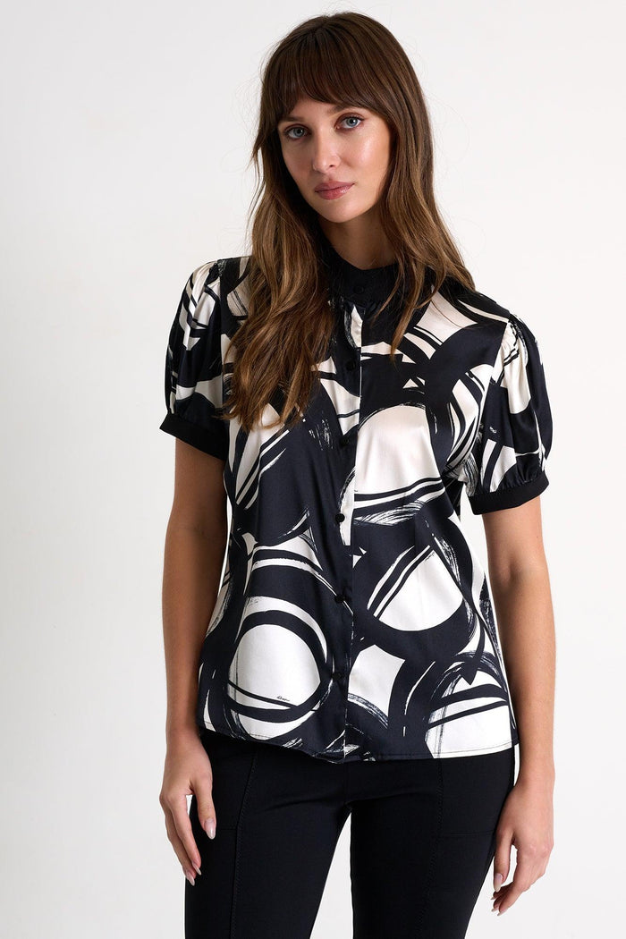 Luna Silk Blouse With Balloon Sleeves -  Tops - Empress De Luxe