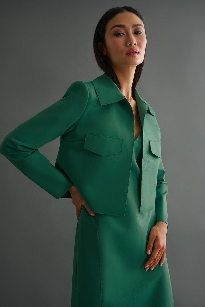 Mint Green Contemporary Cropped Jacket -  Jacket - Empress De Luxe