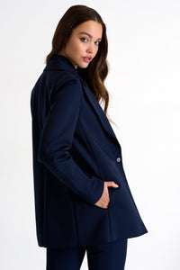 Navy Classic Long Blazer -  Blazer - Empress De Luxe