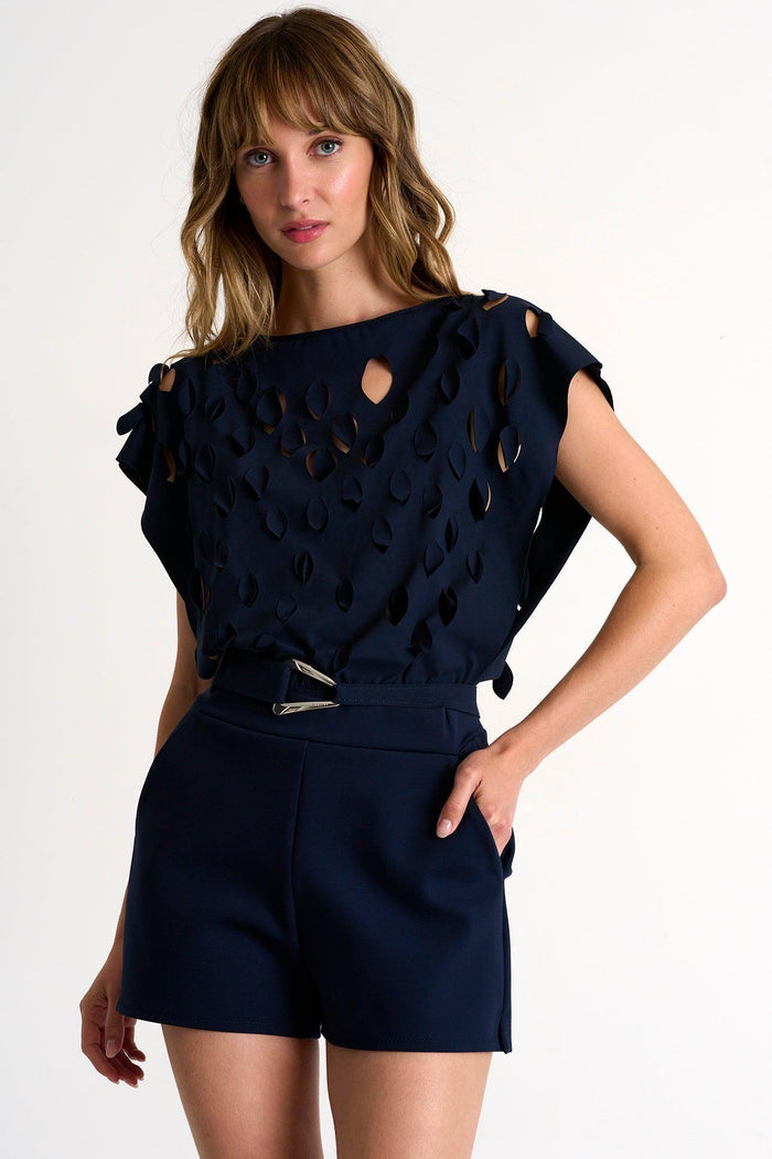 Navy Classic Shorts -  Bottoms - Empress De Luxe