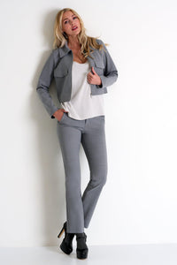 Silver Gray Contemporary Pants -  Pants - Empress De Luxe